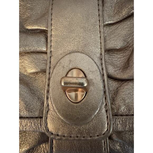 Coach Platinum Rose Gold Glam Snap Closure Shoulder Bag - “Karie” - Picture 7 of 9